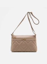 Bolsa em Couro Matelassê Fendi Zíper Duplo Tiracolo